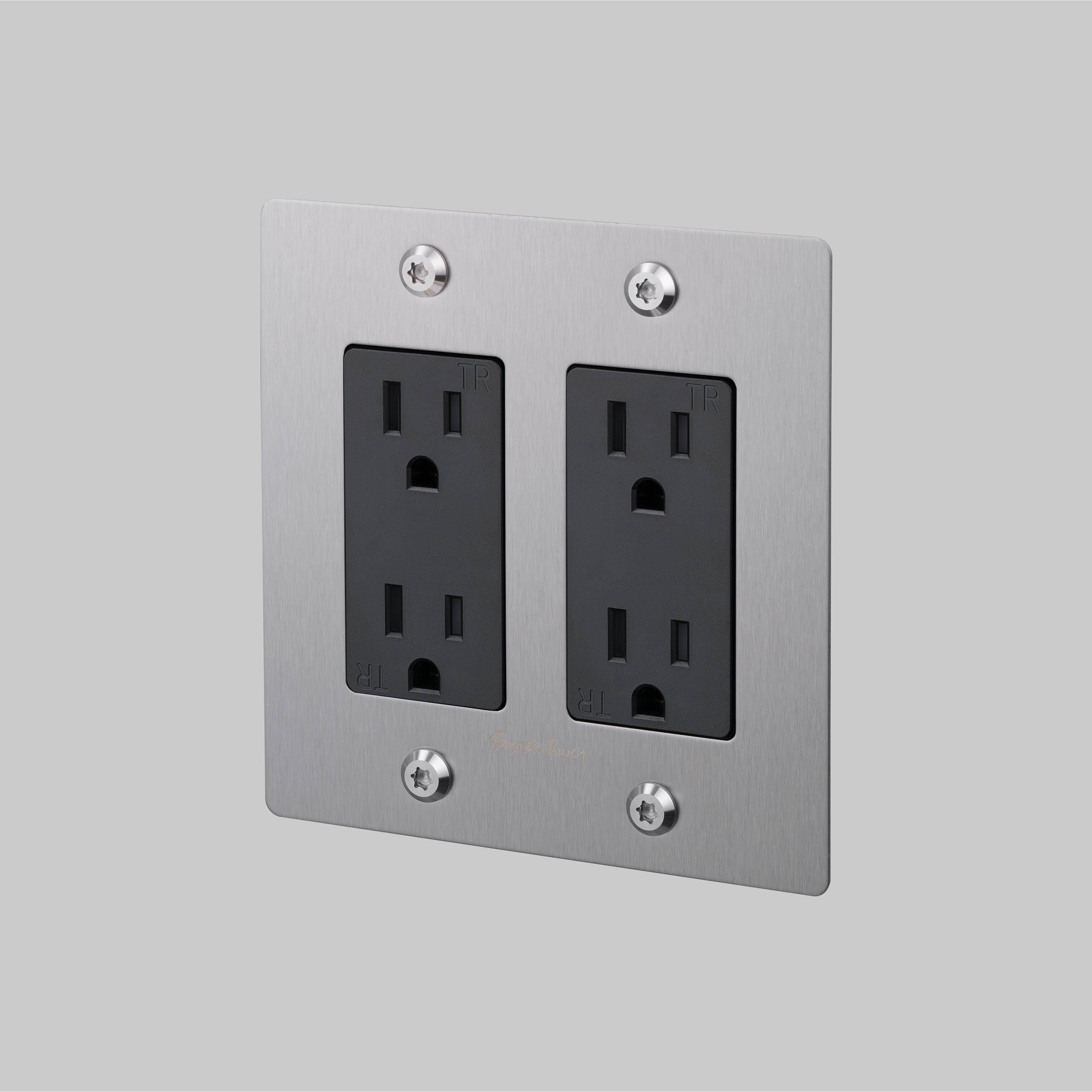 2G Duplex 125 Steel Outlet