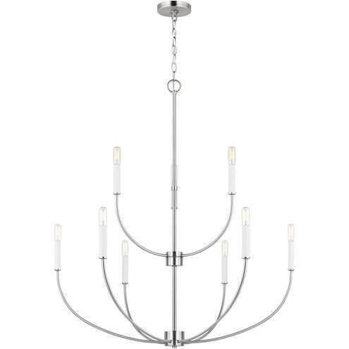 Greenwich 9 Light 32 inch Brushed Nickel Chandelier Ceiling Light in Brushed Nickel Silver