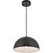 Forte 1 Light 12 inch Black Pendant Ceiling Light