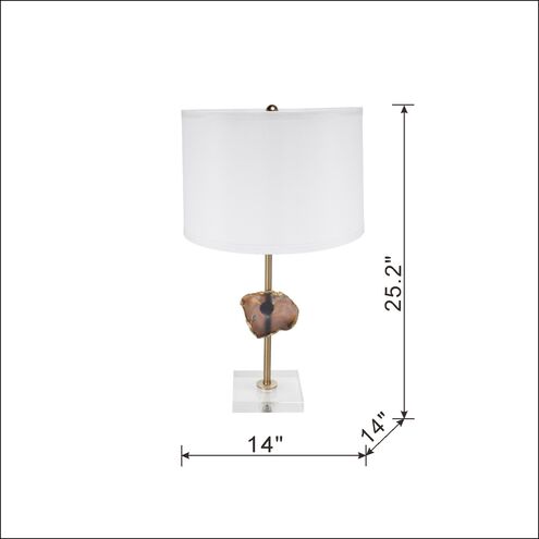 Anita 25.2 inch 40.00 watt Gold and White Table Lamp Portable Light