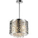 Bubbles 4 Light 12 inch Chrome Drum Shade Mini Pendant Ceiling Light