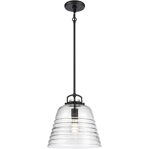 Current 1 Light 12 inch Matte Black Pendant Ceiling Light