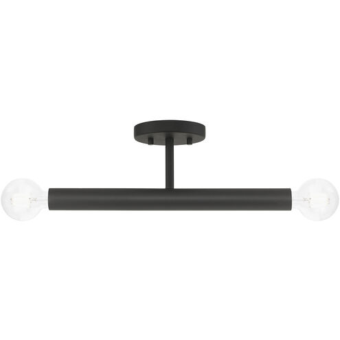 Copenhagen 2 Light 5.13 inch Black Semi-Flush Ceiling Light