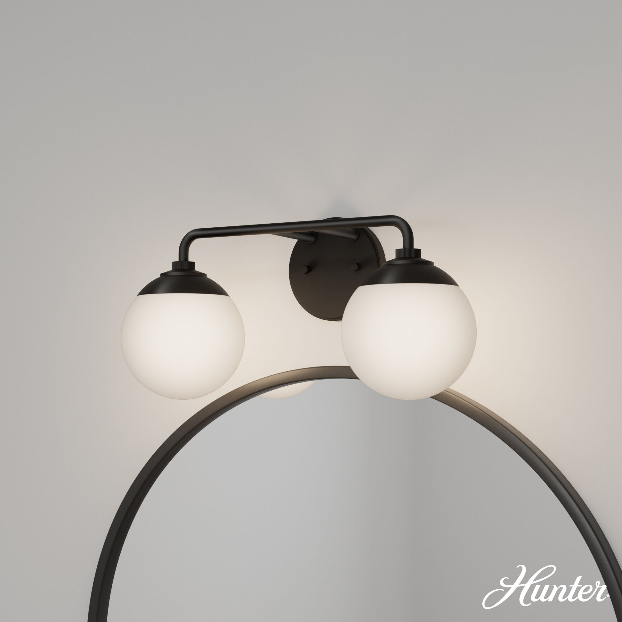 Hepburn 2 Light 18 inch Matte Black Vanity Light Wall Light