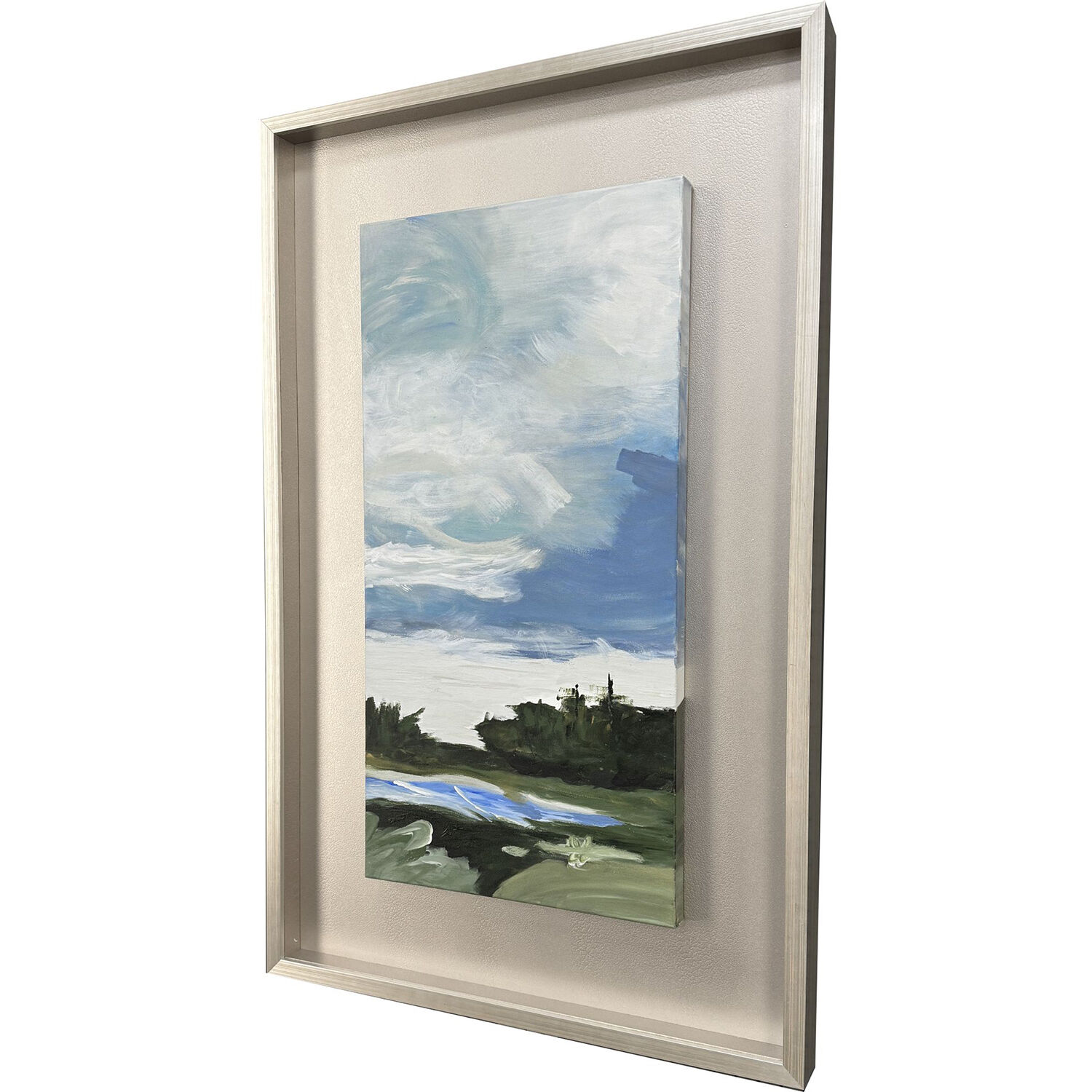 Lakeshore Green and Blue and Multi and White Canvas, The Studio