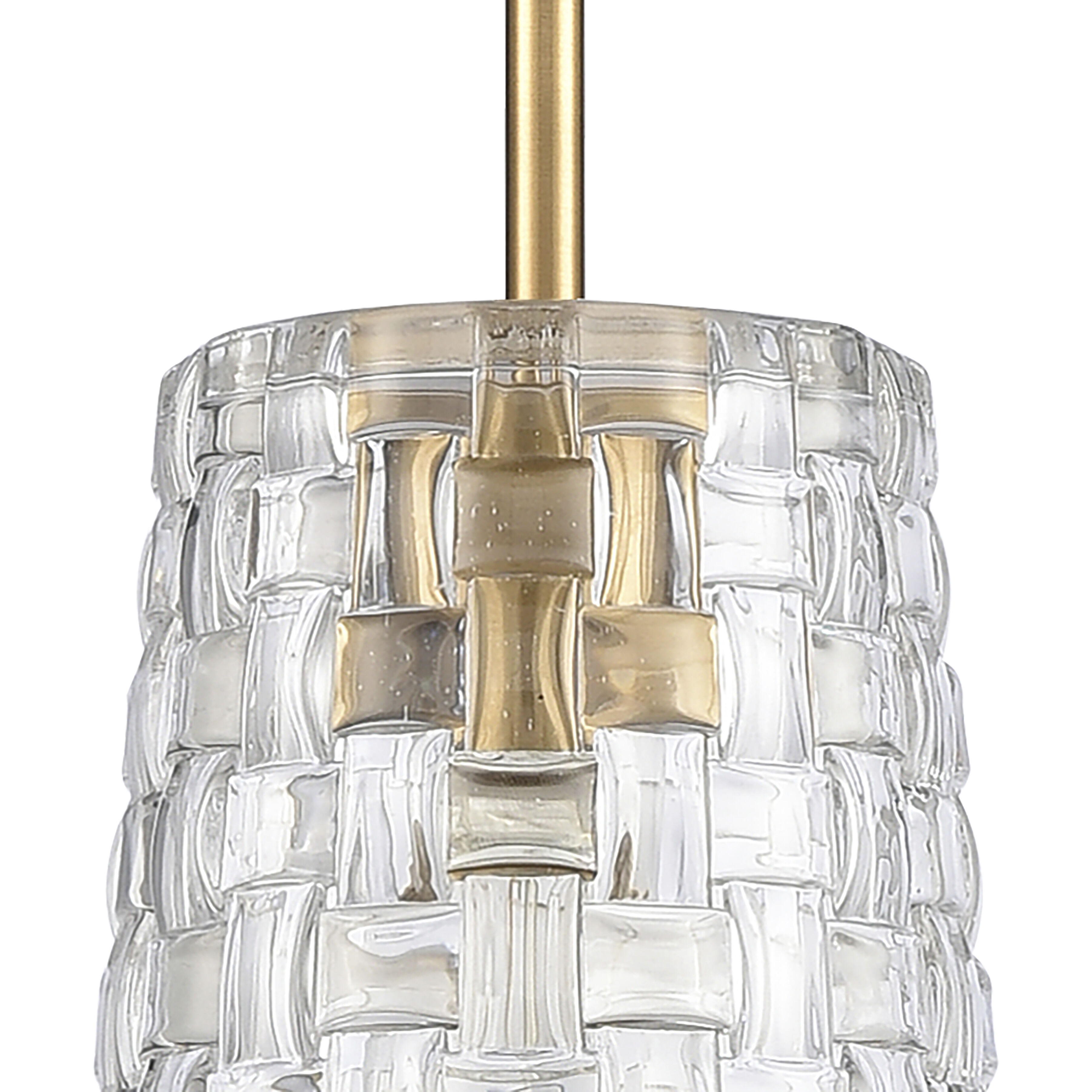 Lightweave 1 Light 5.5 inch Satin Brass Mini Pendant Ceiling Light