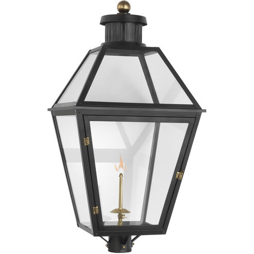 Chapman & Myers Stratford2 1 Light 35.25 inch Matte Black Outdoor Gas Post Light