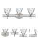 Mia LED 23 inch Satin Nickel Vanity Lighting Wall Light in Marble Grigio Glass