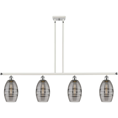 Ballston Vaz 4 Light 48 inch White Polished Chrome Stem Hung Island Light Ceiling Light