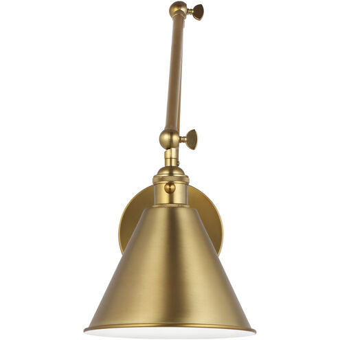 C&M by Chapman & Myers Salem 1 Light 7 inch Satin Brass Bath Sconce Wall Light