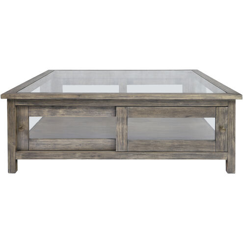 Ostendo 48 X 48 inch Graywash with Clear Coffee Table