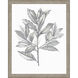Silvered Leaves Gray and Brown and Green and Neutral Framed Art