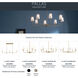 Pallas 8 Light 42.75 inch Brushed Natural Brass Chandelier Ceiling Light