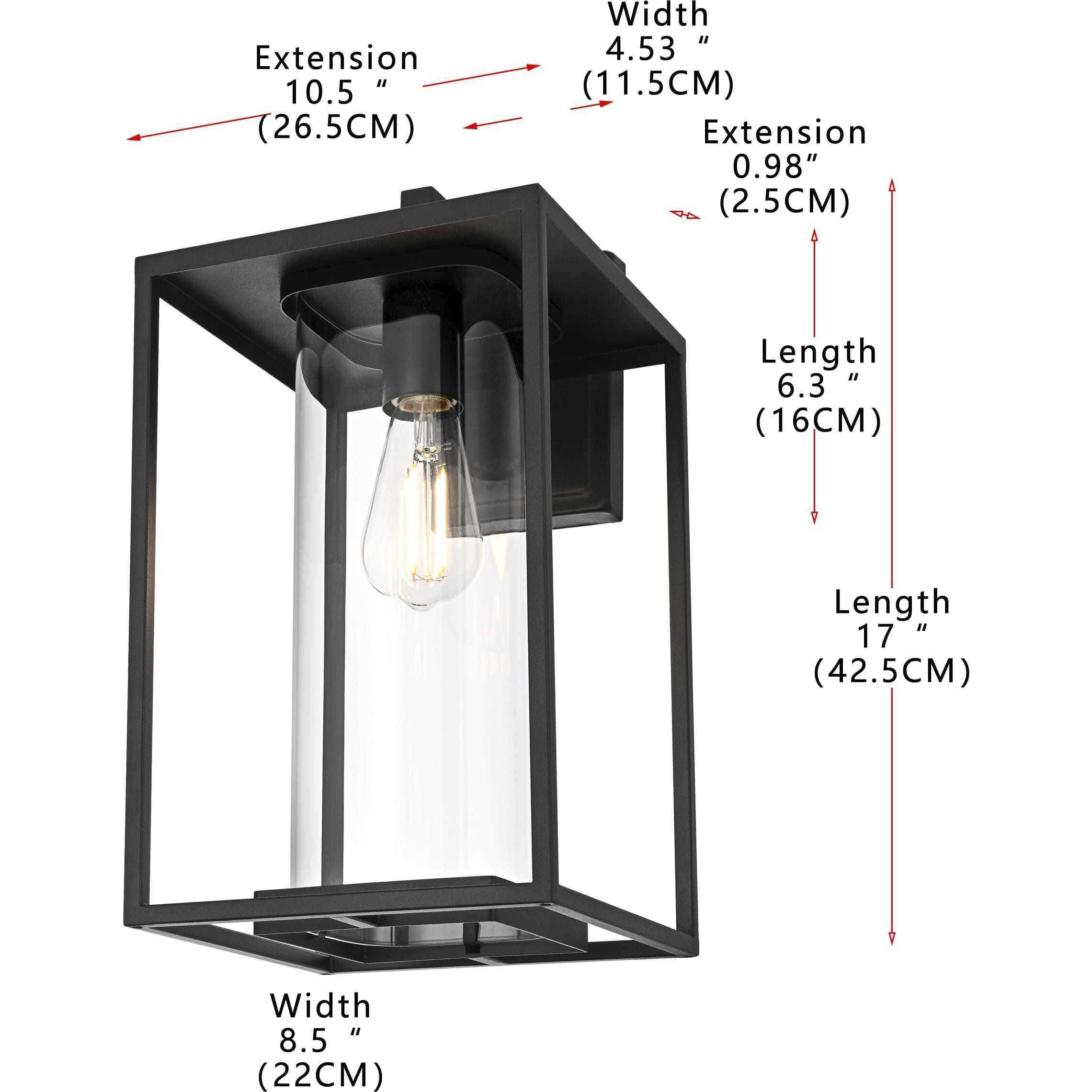 Memphis 1 Light 17 inch Black Outdoor Wall Sconce
