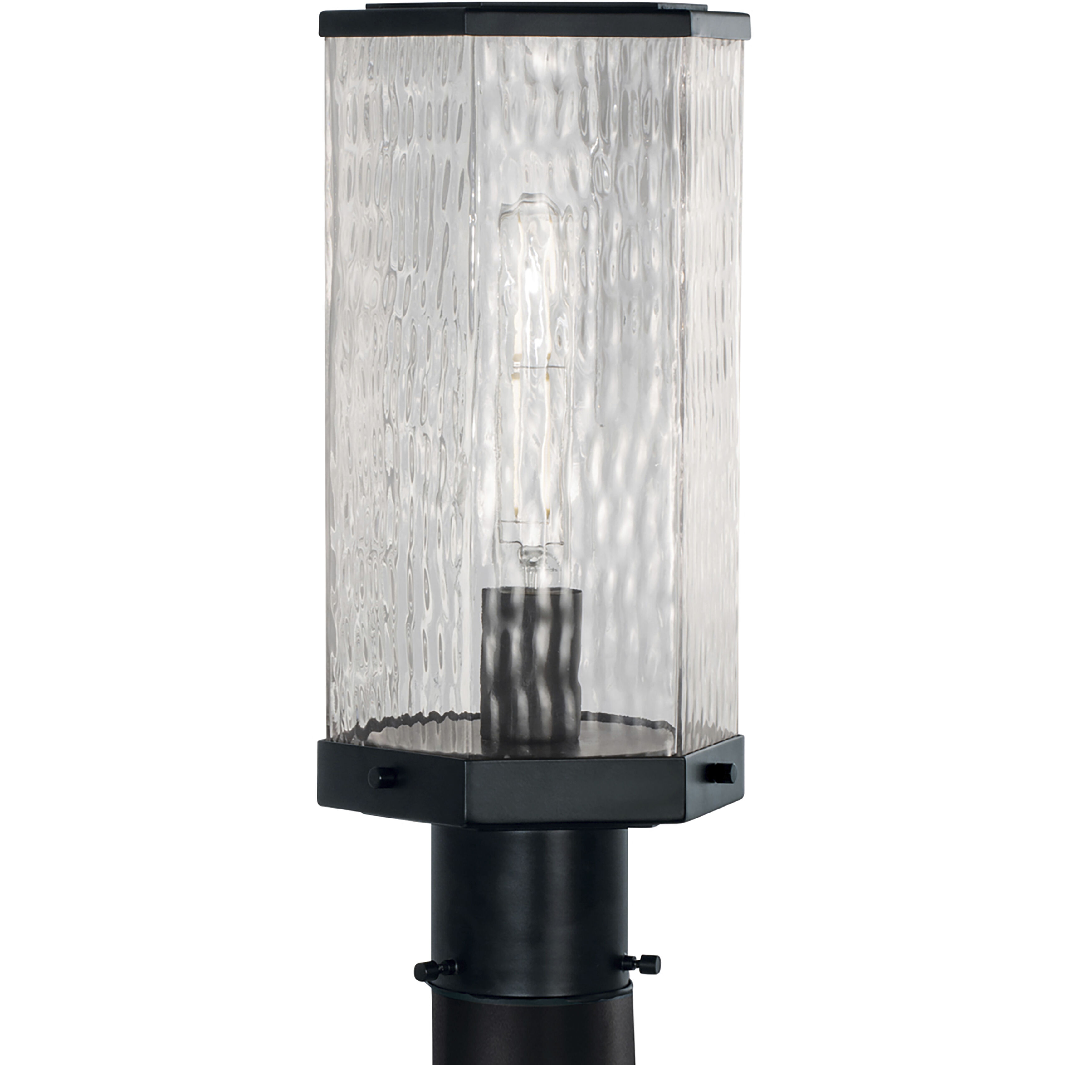 Polygon 1 Light 12.63 inch Matte Black Outdoor Post Light