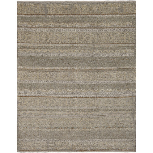 Bayburt 120 X 96 inch Tan / Ivory / Medium Brown / Cream / Charcoal Handmade Rug