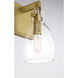 Tiberia 3 Light 22 inch Soft Brass Bath Light Wall Light