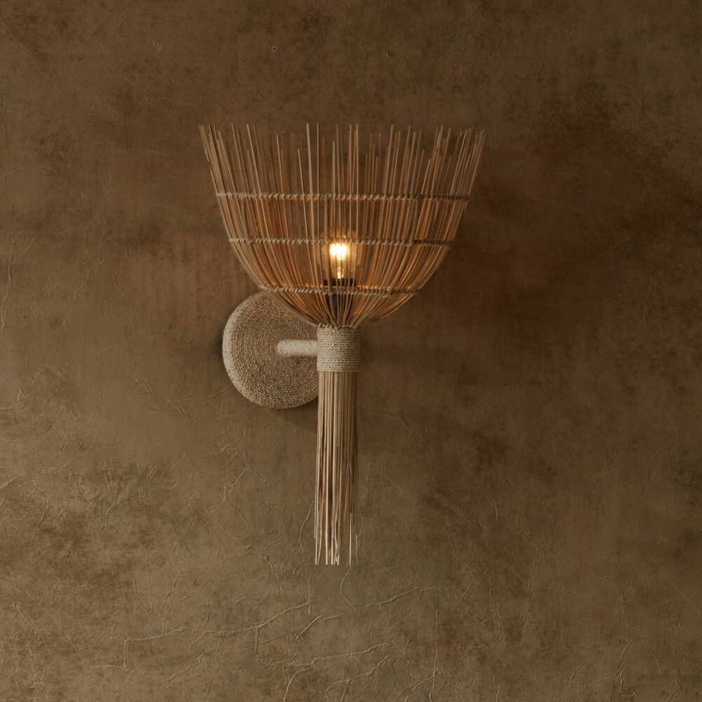 Abitha 1 Light 12 inch Natural Sconce Wall Light