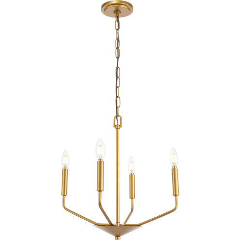 Geneseo 4 Light 18 inch Brass Pendant Ceiling Light