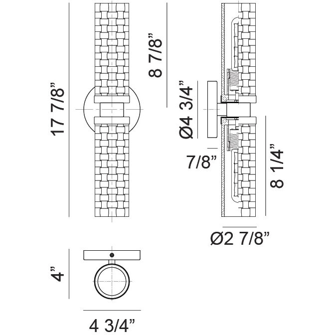 Weaver Wall Sconce Wall Light in Black