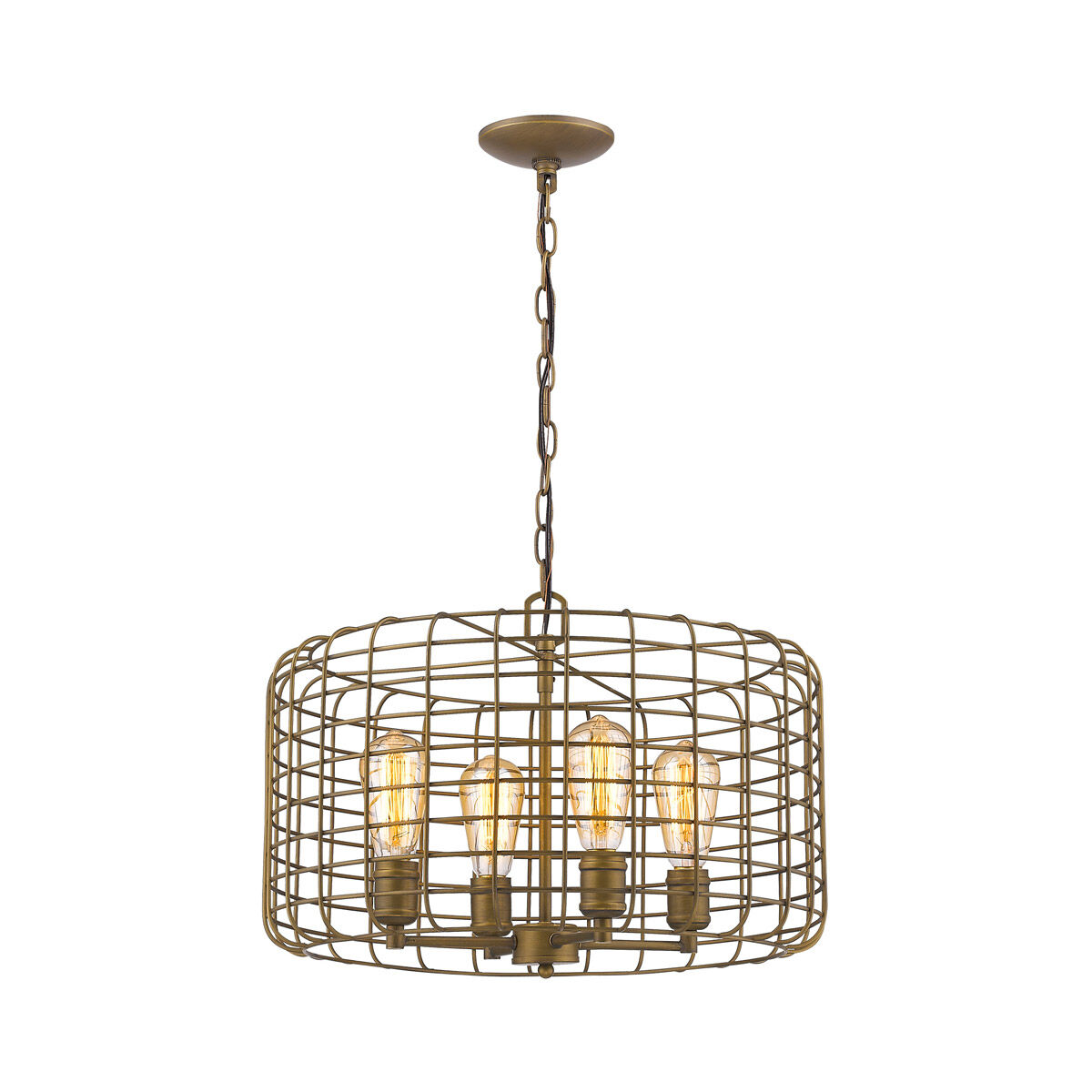 Lynden 4 Light 20 inch Raw Brass Pendant Ceiling Light