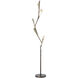 Quill 76.8 inch 25.00 watt Sterling with Bronze Torchiere Portable Light in Sterling/Bronze