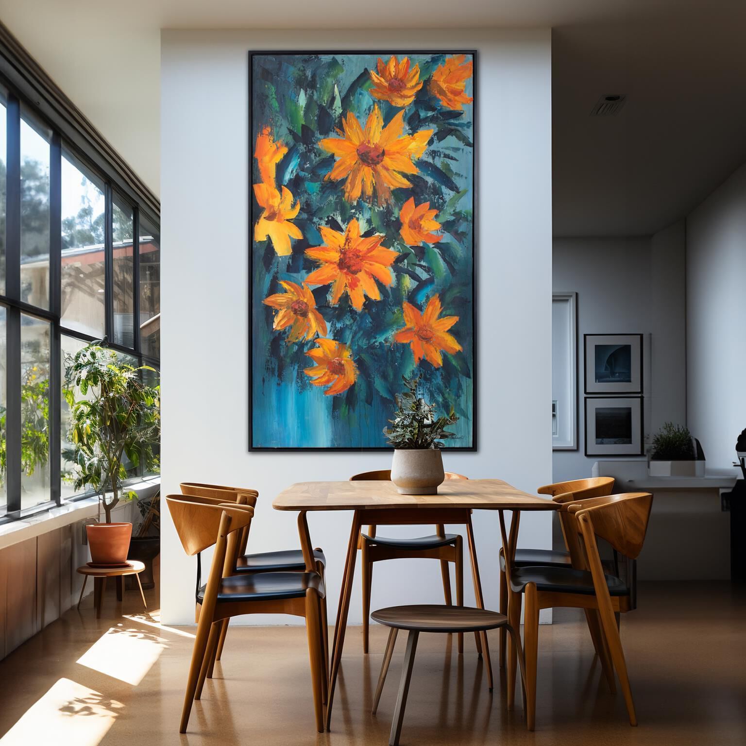 Summer in Provence 73.5 X 41.5 inch Hand Painted Canvas