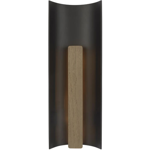 Anne-Marie Barton Remi Sconce Wall Light in Matte Carbon and Warm Walnut