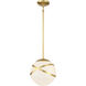 Batignolles 1 Light 10 inch Spring Gold Leaf Mini Pendant Ceiling Light