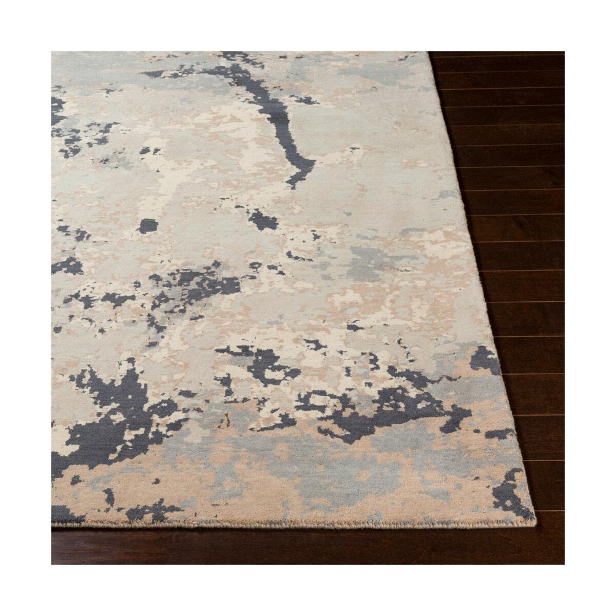 Andromeda 33 X 24 inch Ivory/Pale Blue/Light Gray/Taupe/Medium Gray/Camel Rugs, Wool and Nylon
