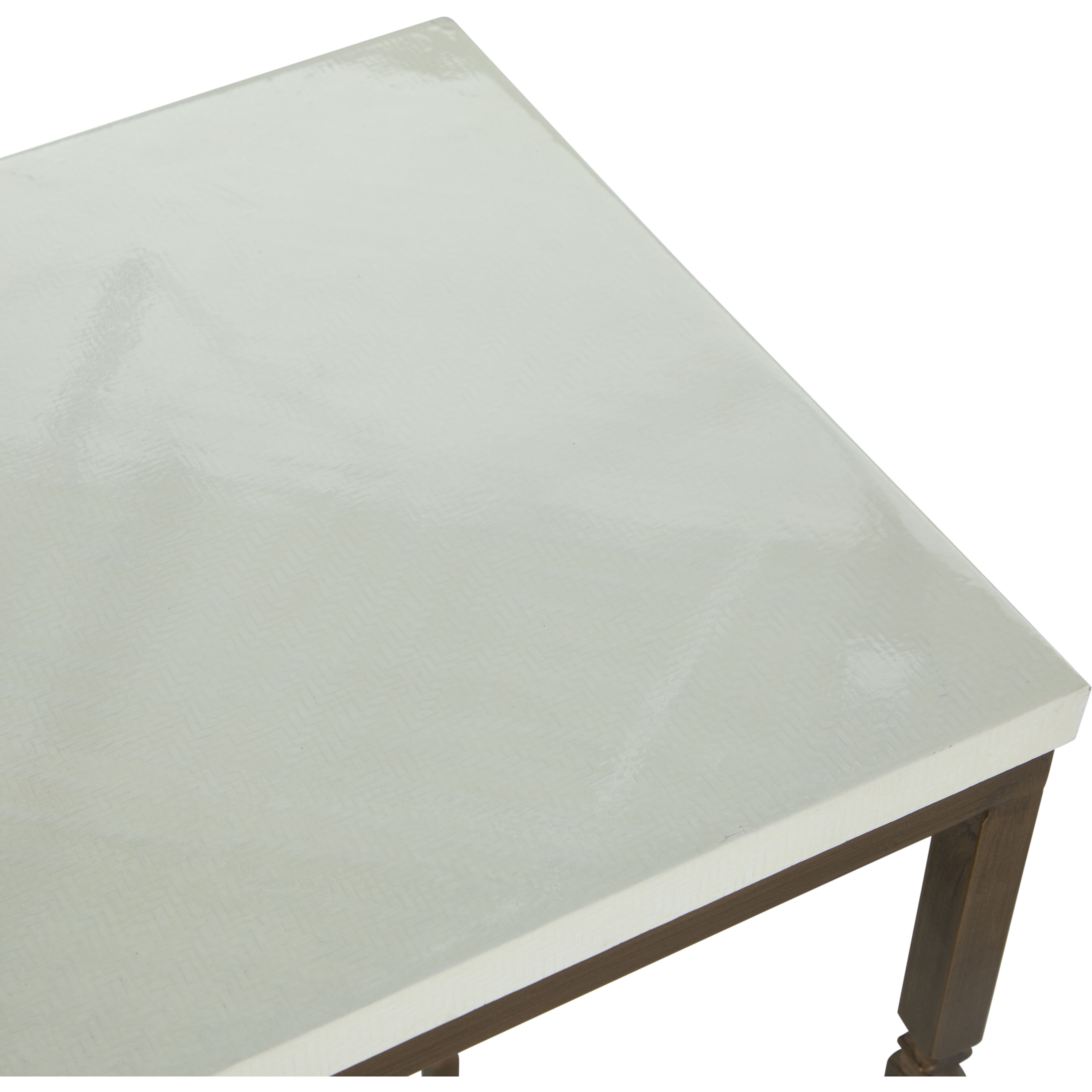 Bryson 40 X 12 inch Brushed Brass / White Seagrass Console Table