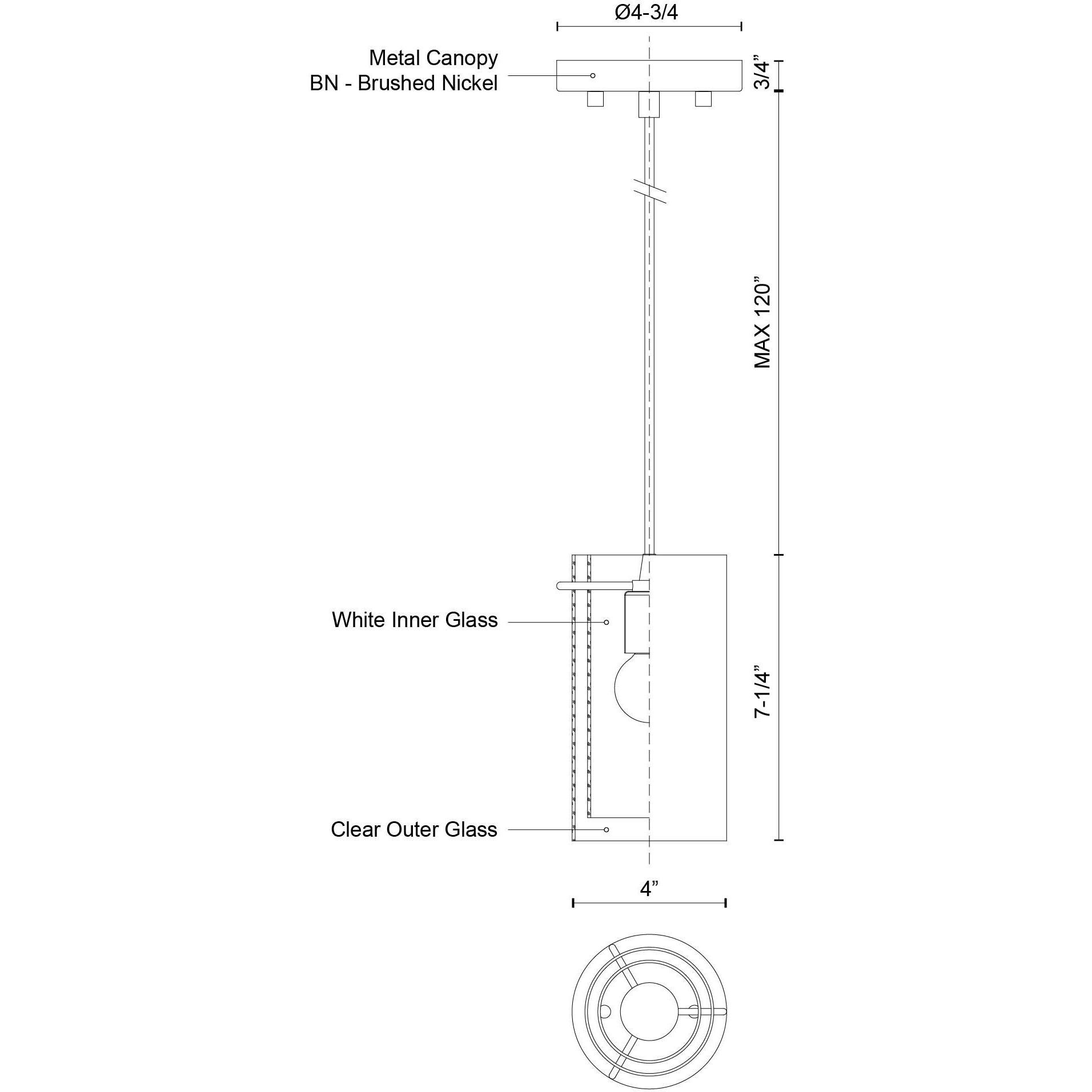 Firenze Pendant Ceiling Light in White