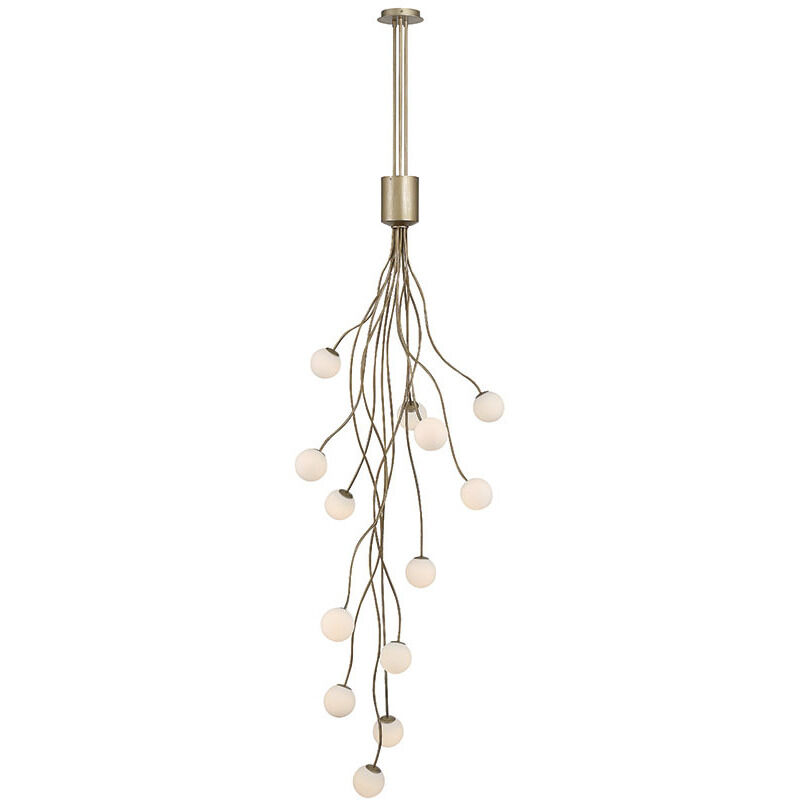 Athena LED 28 inch Antique Gold Chandelier Ceiling Light