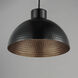 Rockport 1 Light 12 inch Black and Antique Copper Single Pendant Ceiling Light