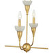 Aurelia 6 Light 46 inch Contemporary Gold Leaf and Contemporary Gold Chandelier Ceiling Light