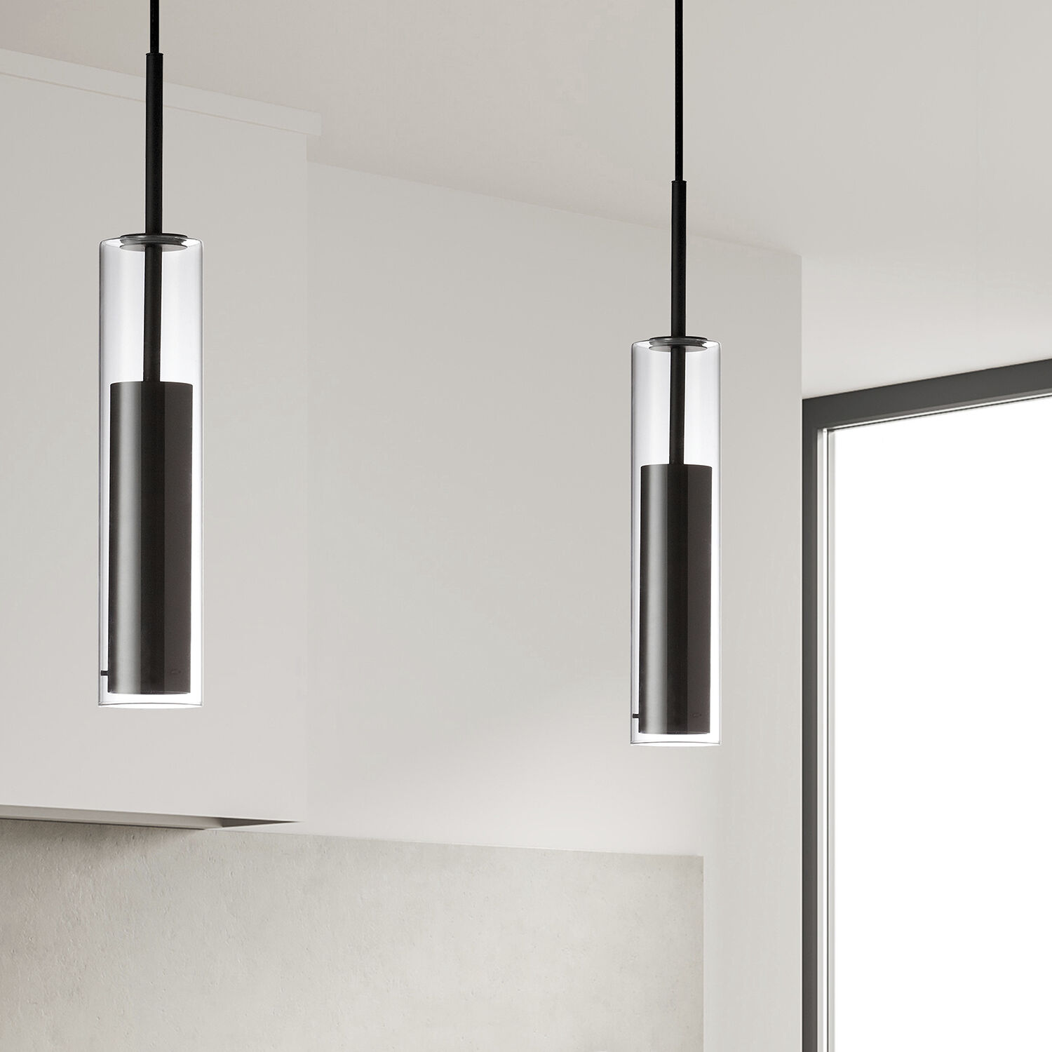Luna LED 2.5 inch Black Pendant Ceiling Light 