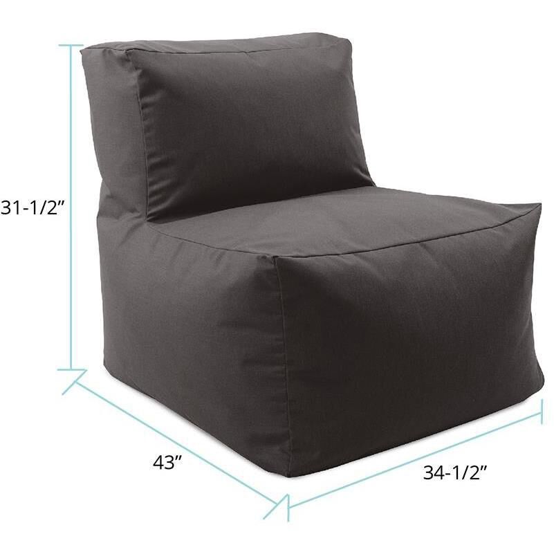 Seascape Charcoal Outdoor Pouf Chair