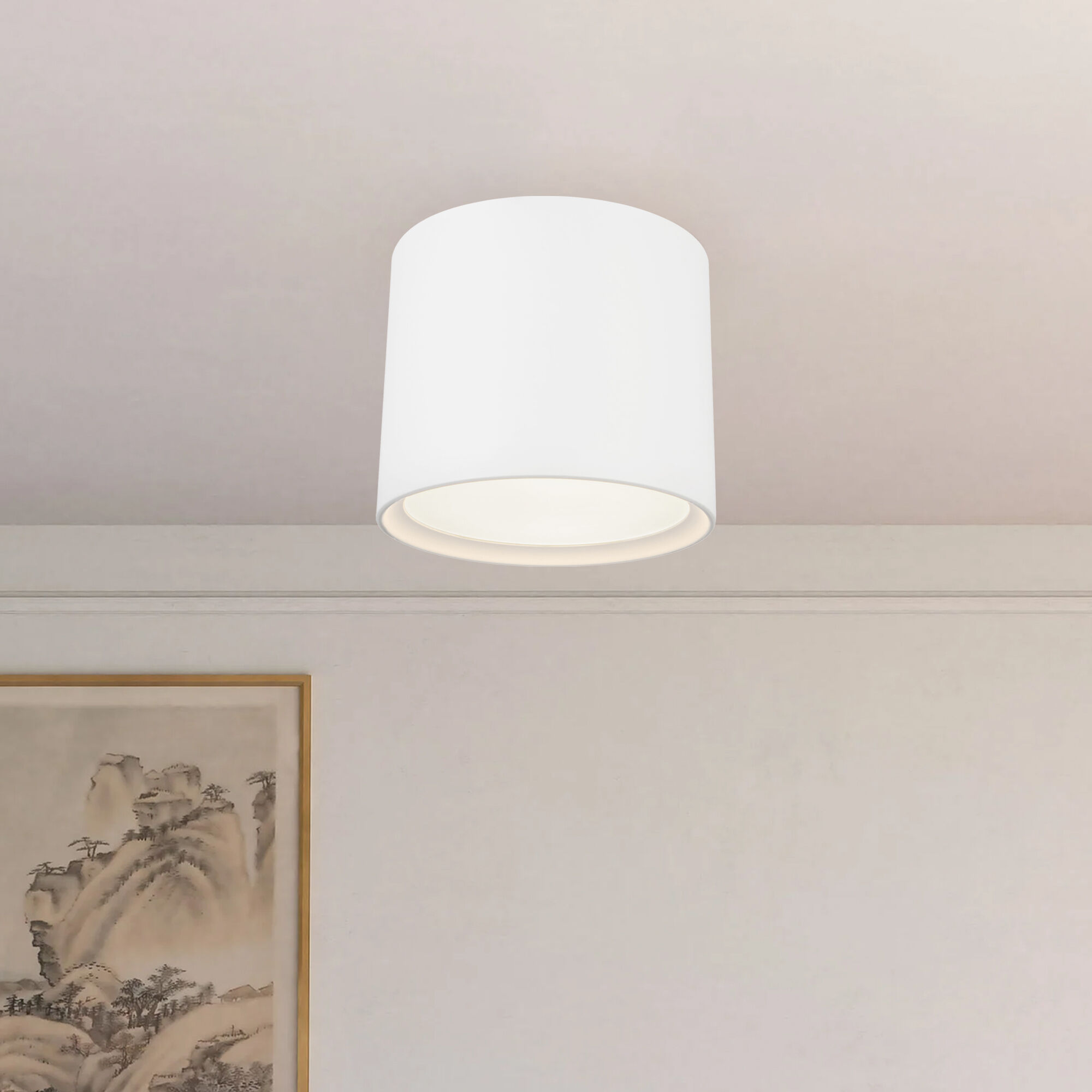 Uma 12 inch White Semi-Flush Mount Ceiling Light