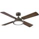 Collier 54 inch Metallic Matte Bronze with Walnut, Metallic Matte Bronze Blades Fan
