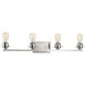 Debut 4 Light 30 inch Brushed Nickel Bath Vanity Wall Light, Design Series