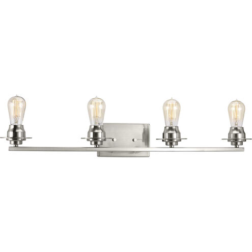 Debut 4 Light 30 inch Brushed Nickel Bath Vanity Wall Light, Design Series