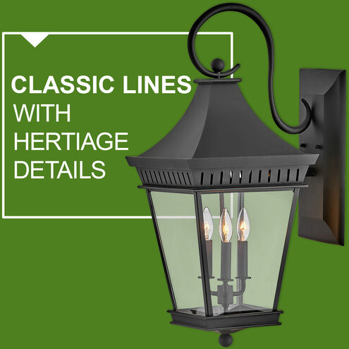 Heritage Chapel Hill LED 30 inch Museum Black Outdoor Wall Mount Lantern