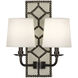 Williamsburg Lightfoot 2 Light 13.5 inch Bruton White Wall Sconce Wall Light in Deep Patina Bronze
