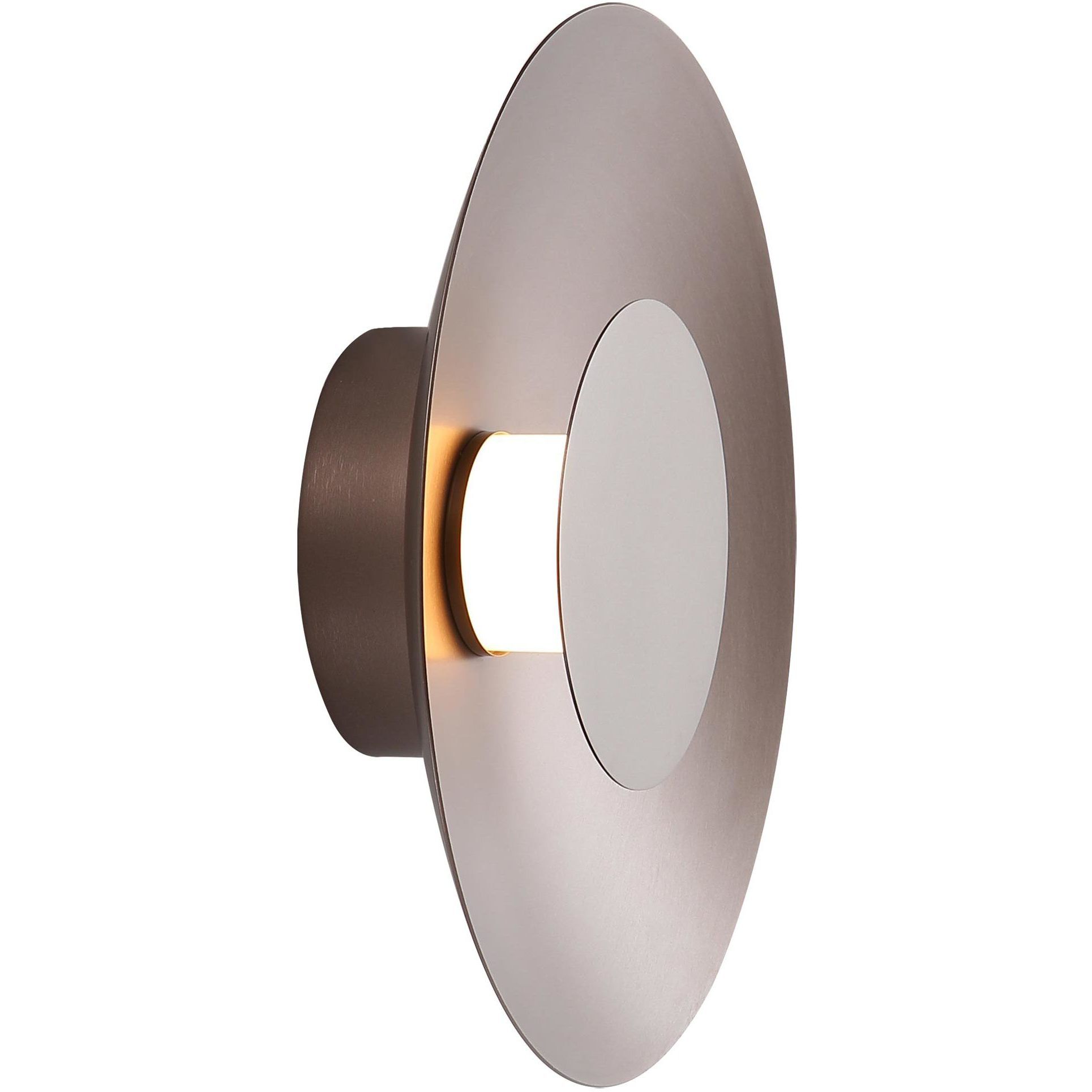 Yep Luma LED 11.75 inch Coffee Silver Flush Mount Ceiling Light