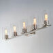 Sleek 5 Light 40 inch Satin Nickel Bath Vanity Wall Light