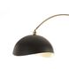 Luna Bella 92 inch 9 watt Weathered Brass and Black Arc Floor Lamp Portable Light