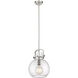 Downtown Urban Newton Sphere 1 Light 10 inch Satin Nickel Mini Pendant Ceiling Light in Seedy