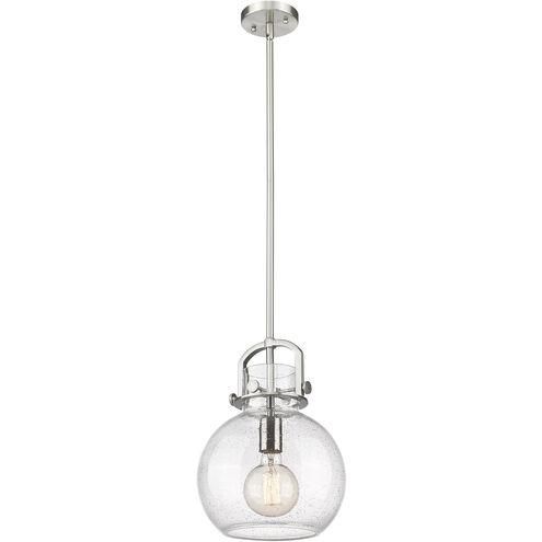 Downtown Urban Newton Sphere 1 Light 10 inch Satin Nickel Mini Pendant Ceiling Light in Seedy