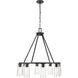 Titus 8 Light 33 inch Matte Black Chandelier Ceiling Light