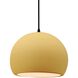 Radiance LED 10 inch Muted Yellow and Matte Black Pendant Ceiling Light